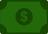 Green square with dollar sign symbol representing dental insurance or payment options.