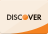 Discover logo with orange swoosh design element on white background